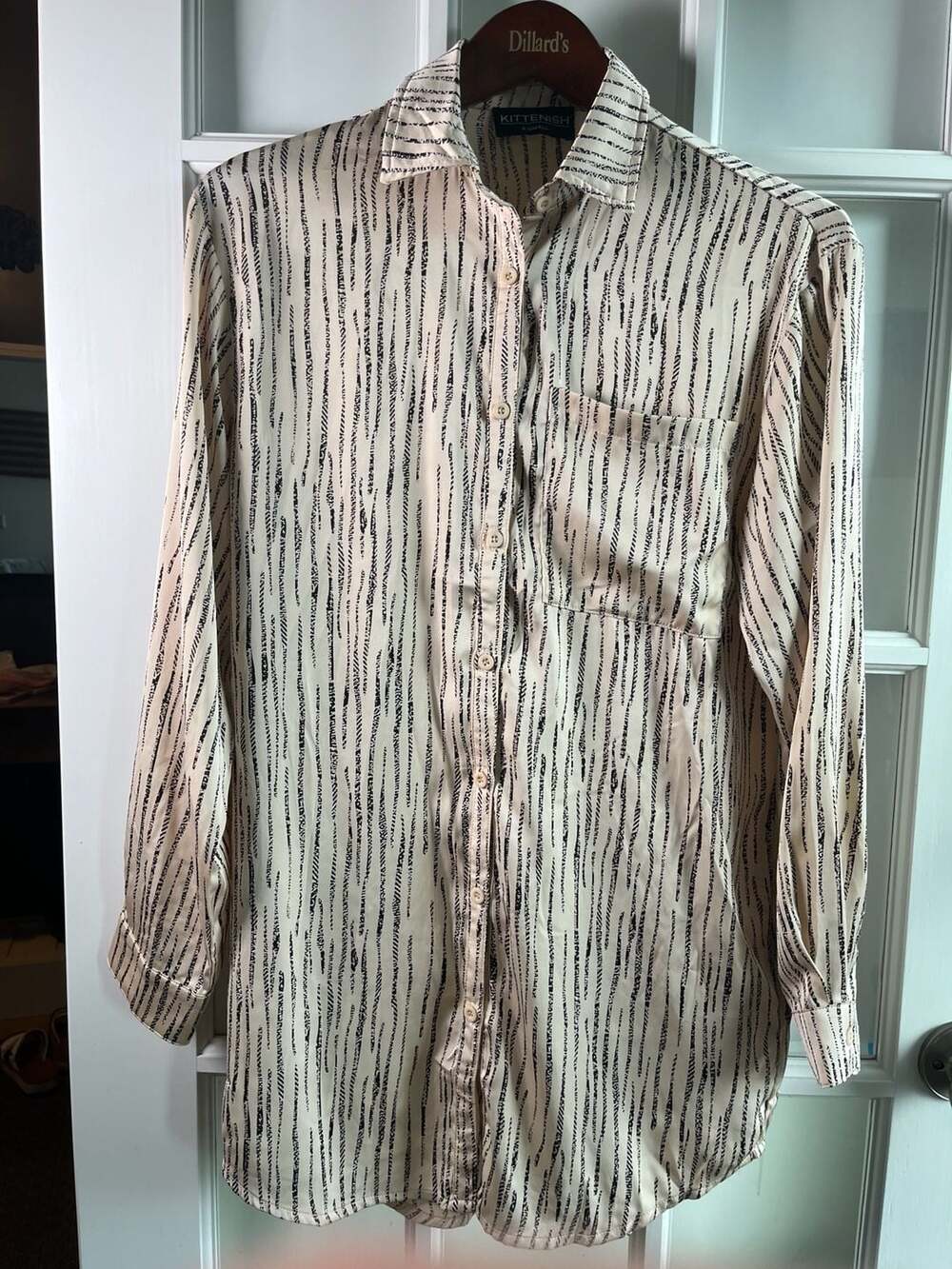 Kittenish by Jessie James Decker Long Sleeve Button-Down Blouse
